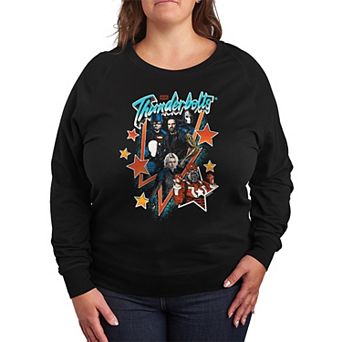 Plus Size Marvel Thunderbolts Stars French Terry Long Sleeve Tee