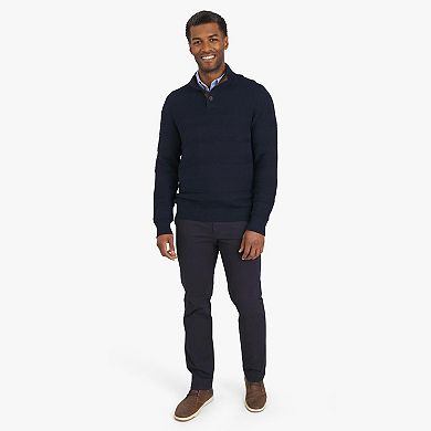 Men's Chaps Textured Button-Mock Sweater