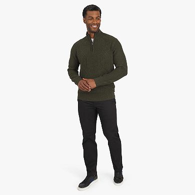 Men's Chaps Cable Knit Quarter-Zip Sweater