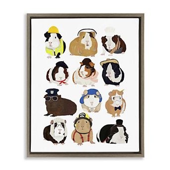 Stupell Home Decor Guinea Pigs Various Uniforms Wall Art