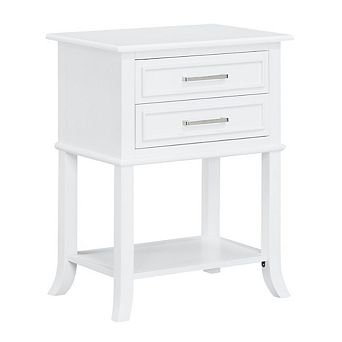 Convenience Concepts Sydney 2 Drawer End Table with Shelf