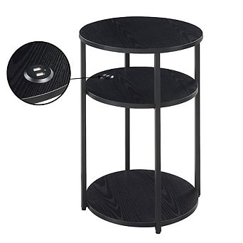 Designs2Go Simon 3 tier End Table with USB Ports
