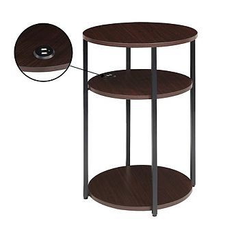 Convenience Concepts Designs2Go Simon 3 tier End Table with USB Ports