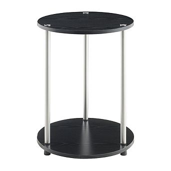 Convenience Concepts Designs2Go No Tools 2 tier Round End Table