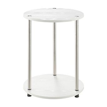 Convenience Concepts Designs2Go No Tools 2 tier Round End Table