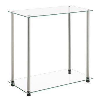 Convenience Concepts Designs2Go Classic Glass 2 tier Chairside End Table