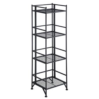 Convience Concept, Inc. Xtra Storage 4 tier Folding Metal Shelf Black