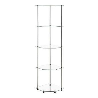 Convenience Concepts Designs2Go Classic Glass 5 tier Corner Tower