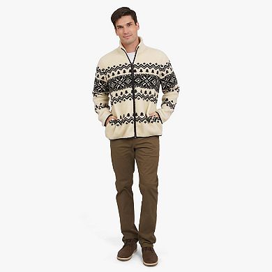 Men's Chaps Full-Zip Printed Sherpa Jacket