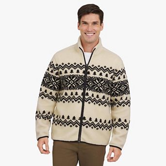 Men's Chaps Full-Zip Printed Sherpa Jacket