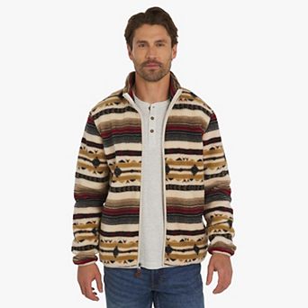 Men's Chaps Full-Zip Printed Sherpa Jacket