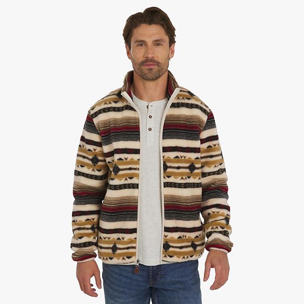 Men's Chaps Full-Zip Printed Sherpa Jacket