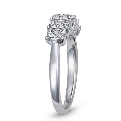 LeRose by Lexi and Rose Sterling Silver 1/3 Carat T.W. Lab-Grown Diamond 5-Tier Ring