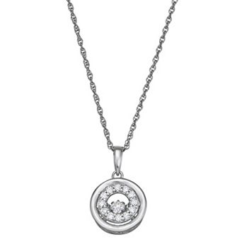 LeRose by Lexi and Rose Sterling Silver 1/4 Carat T.W. Lab-Grown Diamond Round Pendant Necklace