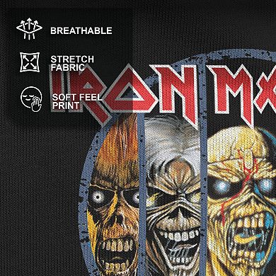 Men's Iron Maiden Faces Stamp Graphic Tee