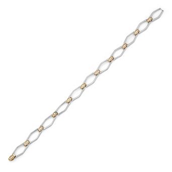 LeRose by Lexi and Rose 10k Gold & Sterling Silver 1/4 Carat T.W. Diamond Bracelet