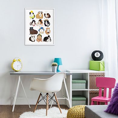 Stupell Home Decor Guinea Pigs Various Uniforms Wall Art
