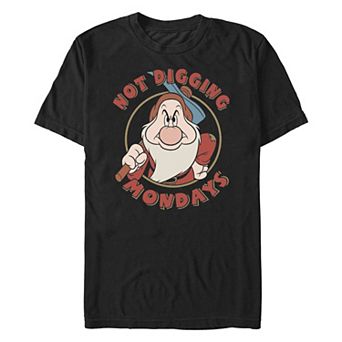 Disney's Snow White And The Seven Dwarfs Grumpy Not Digging Mondays Men's Graphic Tee