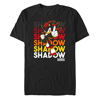 Men's Sonic the Hedgehog Shadow Word Stack Graphic Tee
