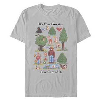 Men's Smokey The Bear It's Your Forest Take Care Of It Graphic Tee