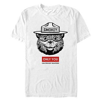 Men's Smokey The Bear Only You Sketch Graphic Tee