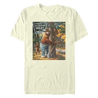 Men's Smokey The Bear Love Creatures Great And Small Graphic Tee