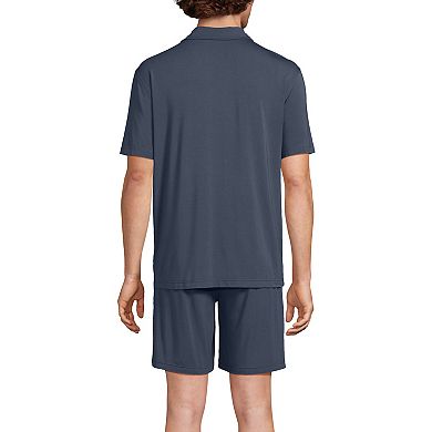 Men's Lands' End 2-pc. Short Sleeve Cooling Knit Pajama Top & Pajama Bottom Set
