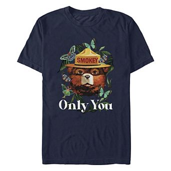 Men's Smokey The Bear Only You Insect Poster Graphic Tee
