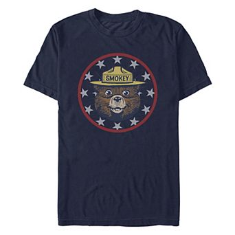 Men's Smokey The Bear Stars Stamp Graphic Tee