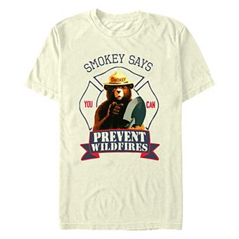 Men's Smokey The Bear Smokey Says You Can Prevent Wildfires Graphic Tee