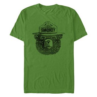 Men's Smokey The Bear Head Sketch Graphic Tee