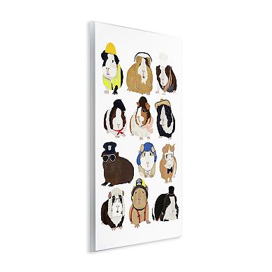 Stupell Home Decor Guinea Pigs in Various Uniforms Wall Art