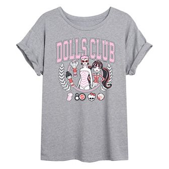 Juniors' Mattel 80th Anniversary Dolls Club Oversized Tee