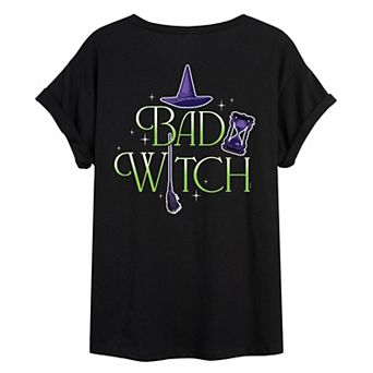 Juniors' The Wizard Of Oz Bad Witch Oversized Tee