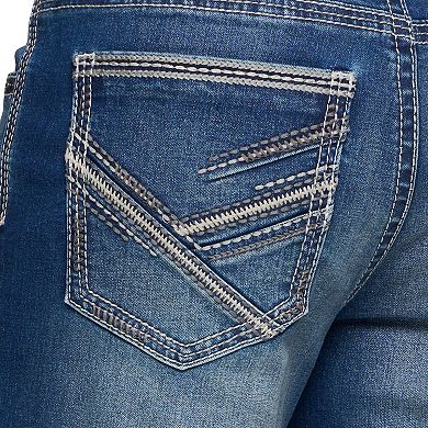 Men's Lazer Embroidered Straight Fit Jeans