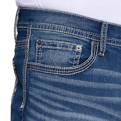 Men's Lazer Embroidered Straight Fit Jeans