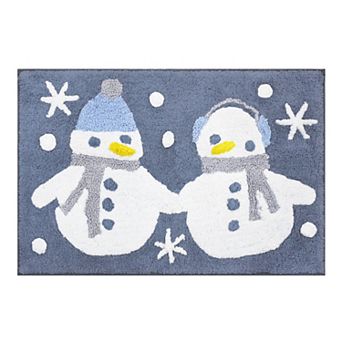 St. Nicholas Square® Snowman Design Bathroom Rug
