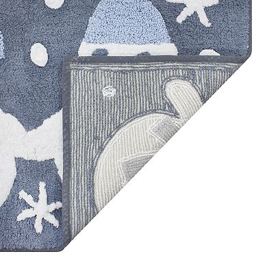 St. Nicholas Square® Snowman Design Bathroom Rug