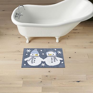 St. Nicholas Square® Snowman Design Bathroom Rug