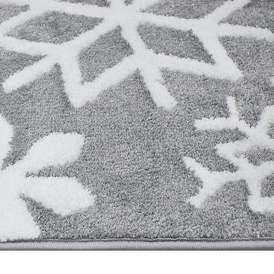 St. Nicholas Square® Metallic Snowflake Runner Rug