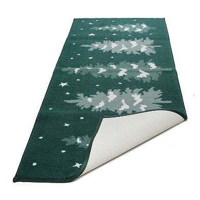 St. Nicholas Square® Printed Pine Tree Bath Runner