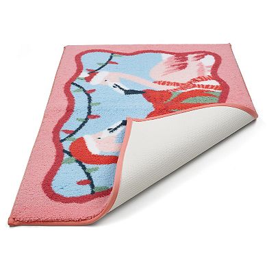 St. Nicholas Square® Flamingo Holiday Bathroom Rug