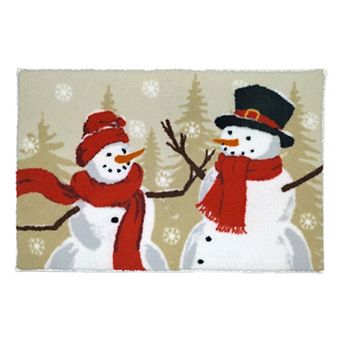 St. Nicholas Square® Snowman Holiday Bathroom Rug