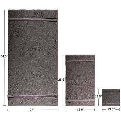 Lavish Home 6-pc. Cotton Stripe Bath Towel Set