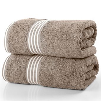 Lavish Home 2 pc Luxury Quick-Dry Cotton Bath Towel Set