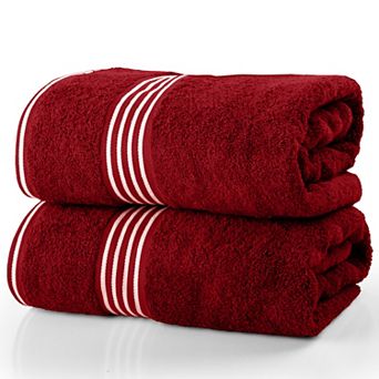 Lavish Home 2 pc Luxury Quick-Dry Cotton Bath Towel Set