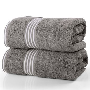 Lavish Home 2 pc Luxury Quick-Dry Cotton Bath Towel Set