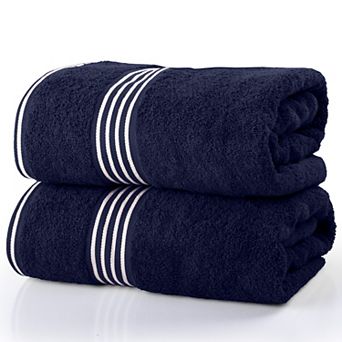 Lavish Home 2 pc Luxury Quick-Dry Cotton Bath Towel Set
