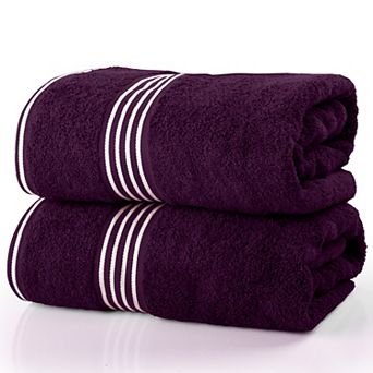 Lavish Home 2 pc Luxury Quick-Dry Cotton Bath Towel Set