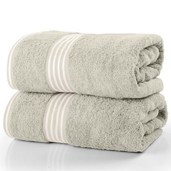 Lavish Home 2 pc Luxury Quick-Dry Cotton Bath Towel Set